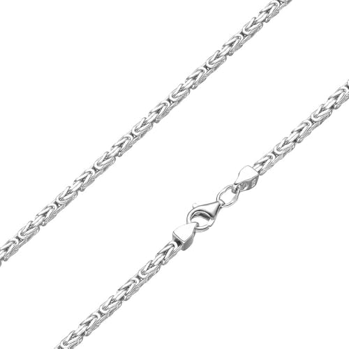 SchmuckForever Königskette 2,2mm 925 Silber massiv - Länge Wählbar - Collier Halskette oder Armband (65) von SchmuckForever