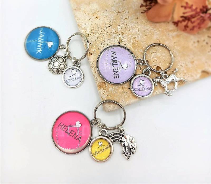 Einschulungsgeschenk Schlüsselanhänger Mit Name von SchmuckKitchen