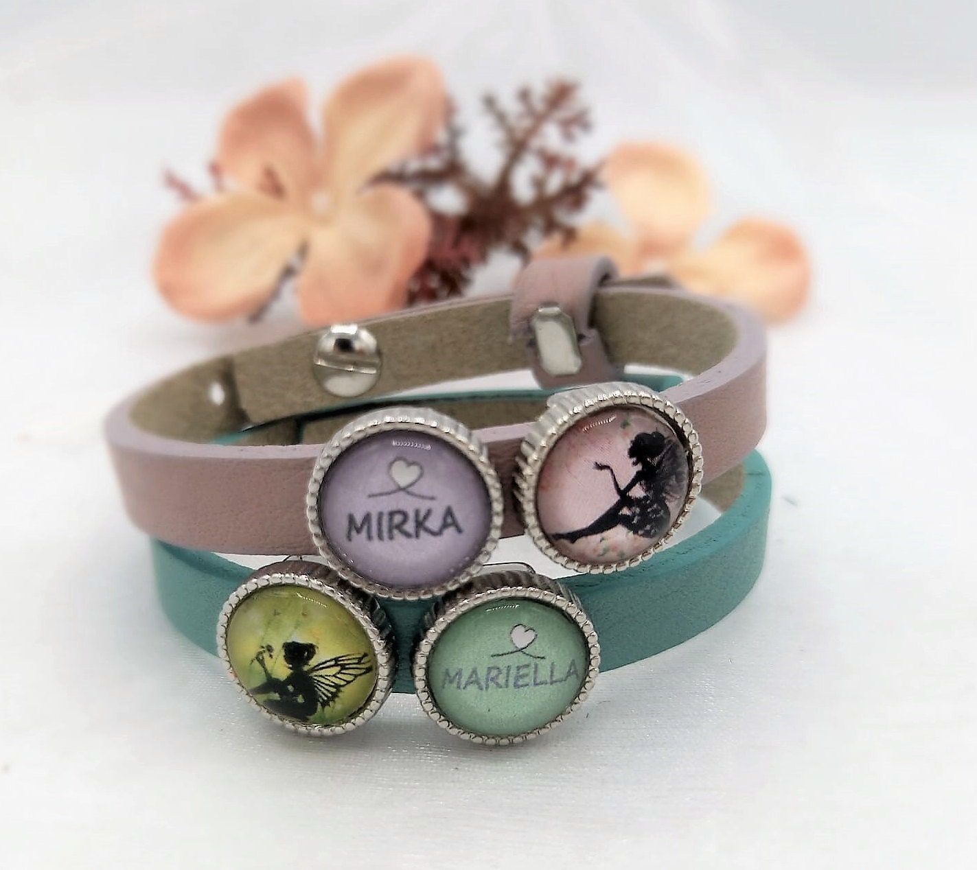 Milchzahn Geschenk Von Der Zahnfee | Personalisiertes Lederarmband Mit Schiebeperlen Zum Austauschen Erweitern Und Sammeln von SchmuckKitchen