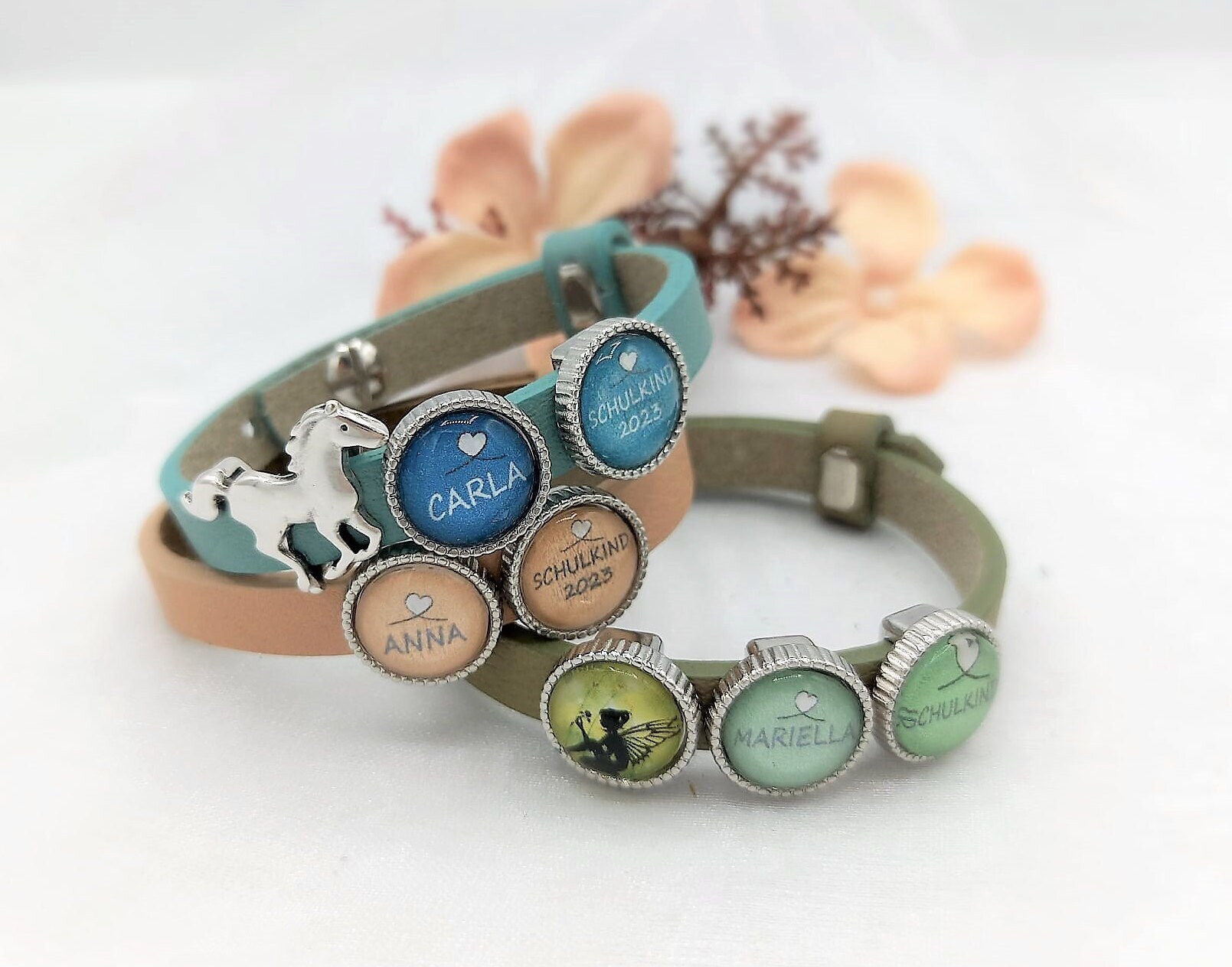 Wunderschönes Personalisiertes Einschulungs Geschenk | Nach Deinen Wünschen Gestaltet Lederarmband Schulkind Namensarmband Namensgeschenk von SchmuckKitchen