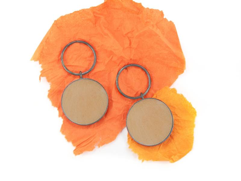 Moderner Ohrschmuck Klare Form 925Er Silber Ockerfarben Schmuck Mathilde Hagen von SchmuckMathildeHagen