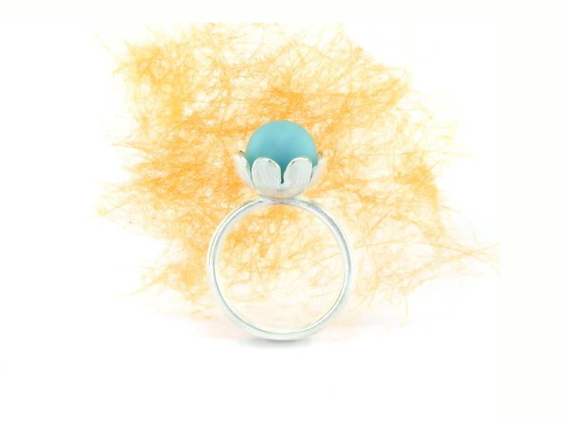 Silberring in Blütenform Schmuck Mathilde Hagen von SchmuckMathildeHagen