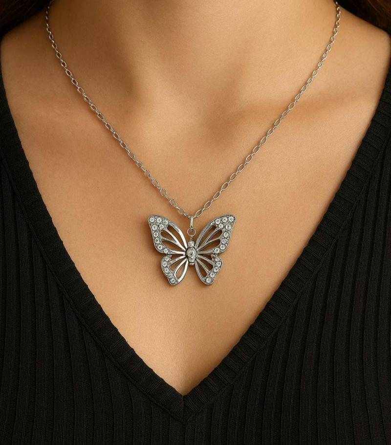 Handgefertigte Halskette Mit Schmetterlingsanhänger, Geschenk Für Sie, Damen von SchmuckMrbll