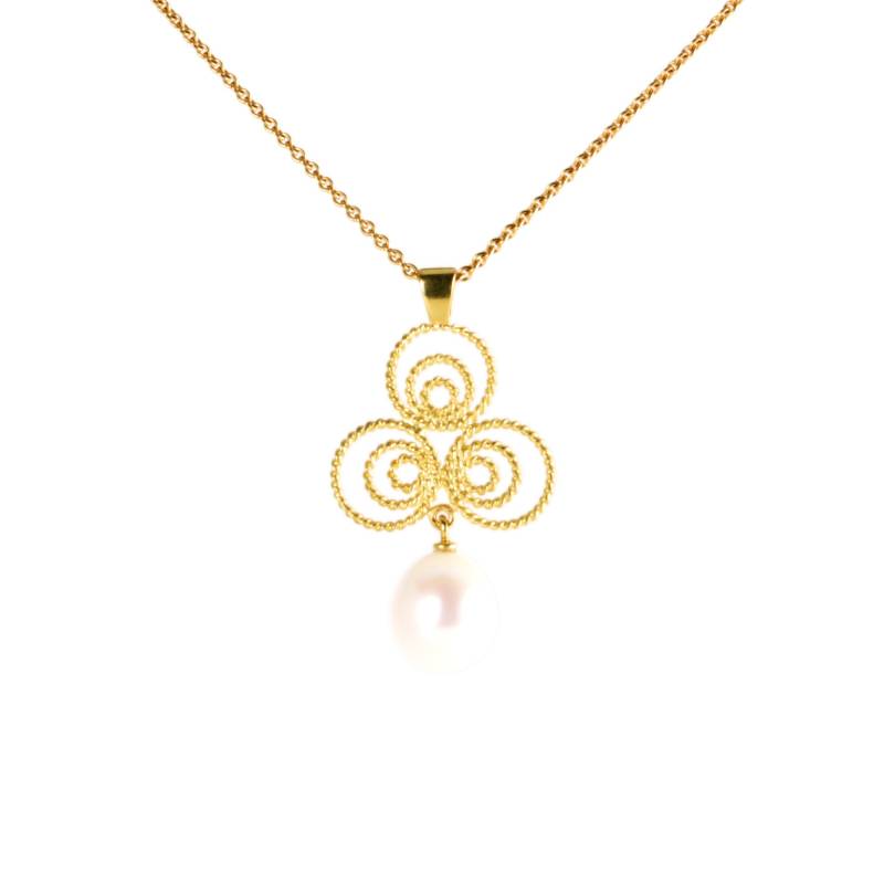 Edle Damen Halskette Mit Außergewöhnlichem Perlenanhänger - 750 Gold Schmuck Für Frauen Statement Kette Hochwertiger Brautschmuck Edle Damen Halskette Mit Außergewöhnlichem Perlenanhänger - 750 Gold Schmuck Für Frauen Statement Kette Hochwertiger Brautschmuck von SchmuckNeunerBrack