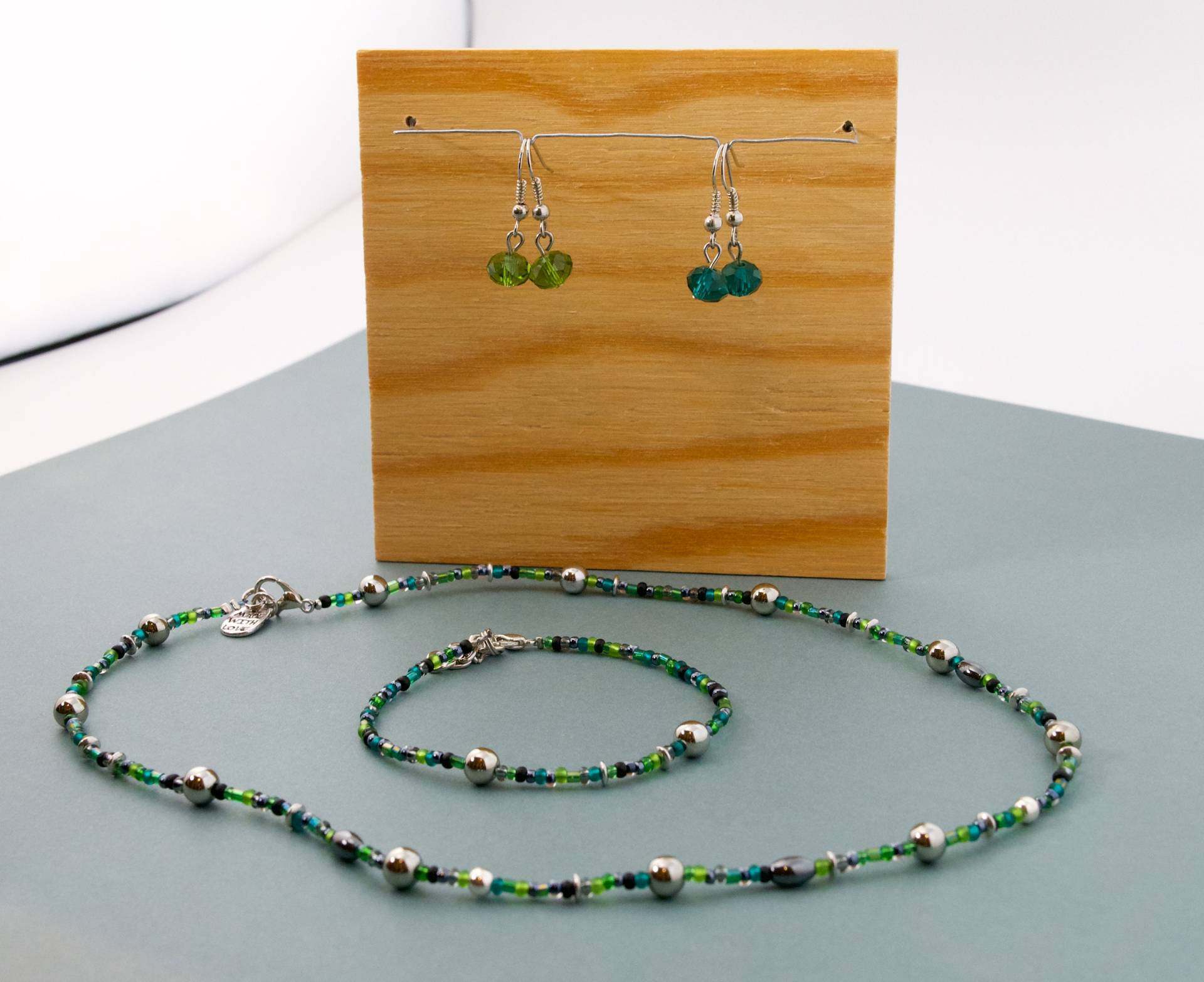 Türkises Schmuckset Mit Silbernen Highlights Türkises Schmuckset Mit Silbernen Highlights von SchmuckSchildkroete