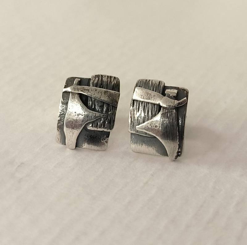 Ohrstecker Silber Handgefertigte Unikate von SchmuckSchmiedeKW