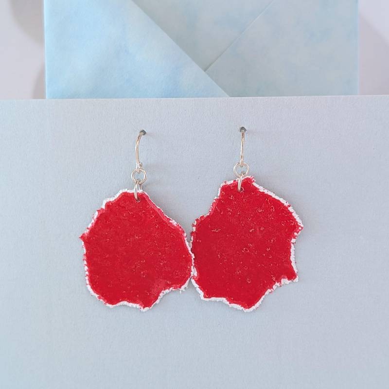 Papierschnipsel, Ohrhänger, Silber, Kunststoff-Recycling Papierschnipsel, Ohrhänger, Silber, Kunststoff-Recycling von SchmuckSpecials