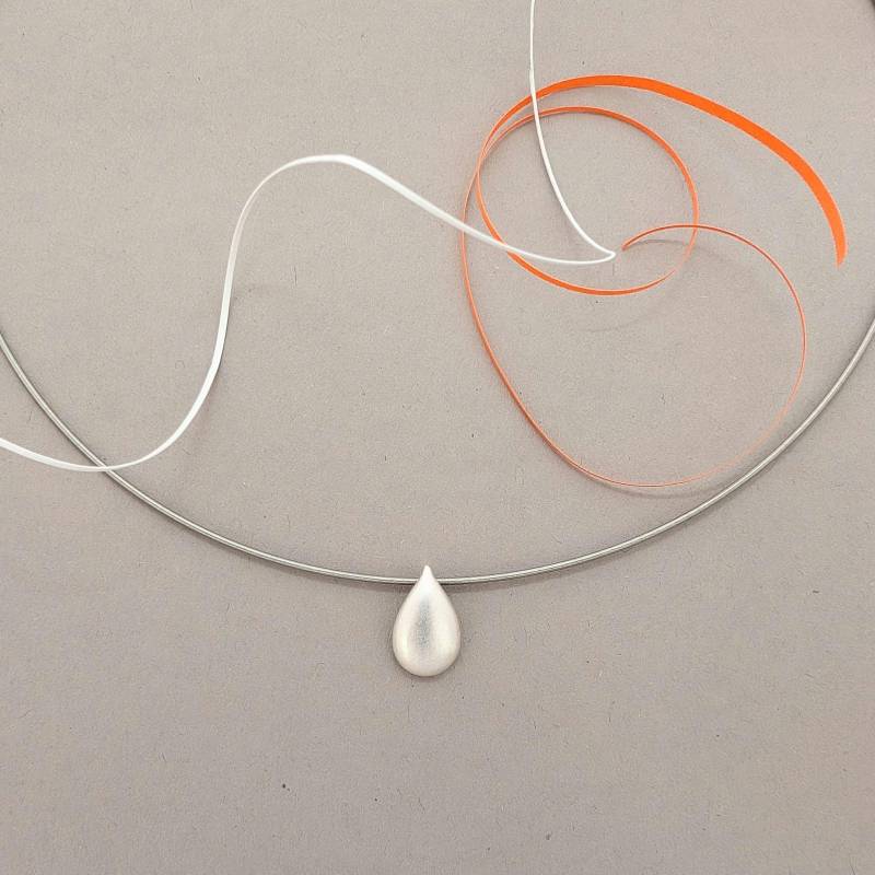 Tropfen, Sterlingsilber, Anhänger, Matt Gebürstet Mit Halsreif Tropfen, Sterlingsilber, Anhänger, Matt Gebürstet Mit Halsreif von SchmuckSpecials