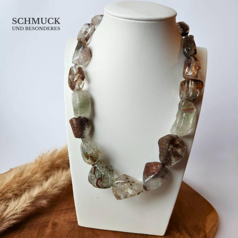 Halskette Quarz | Kette Edelstein Frau Schmuck Geschenk Quarzsteine von SchmuckUndBesonderes