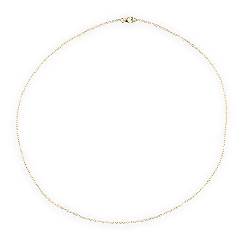 Schmuckboerse24 Aleksander Sternen Damen Halskette Ankerkette Sterling-Silber 925 vergoldet 50cm von Schmuckboerse24