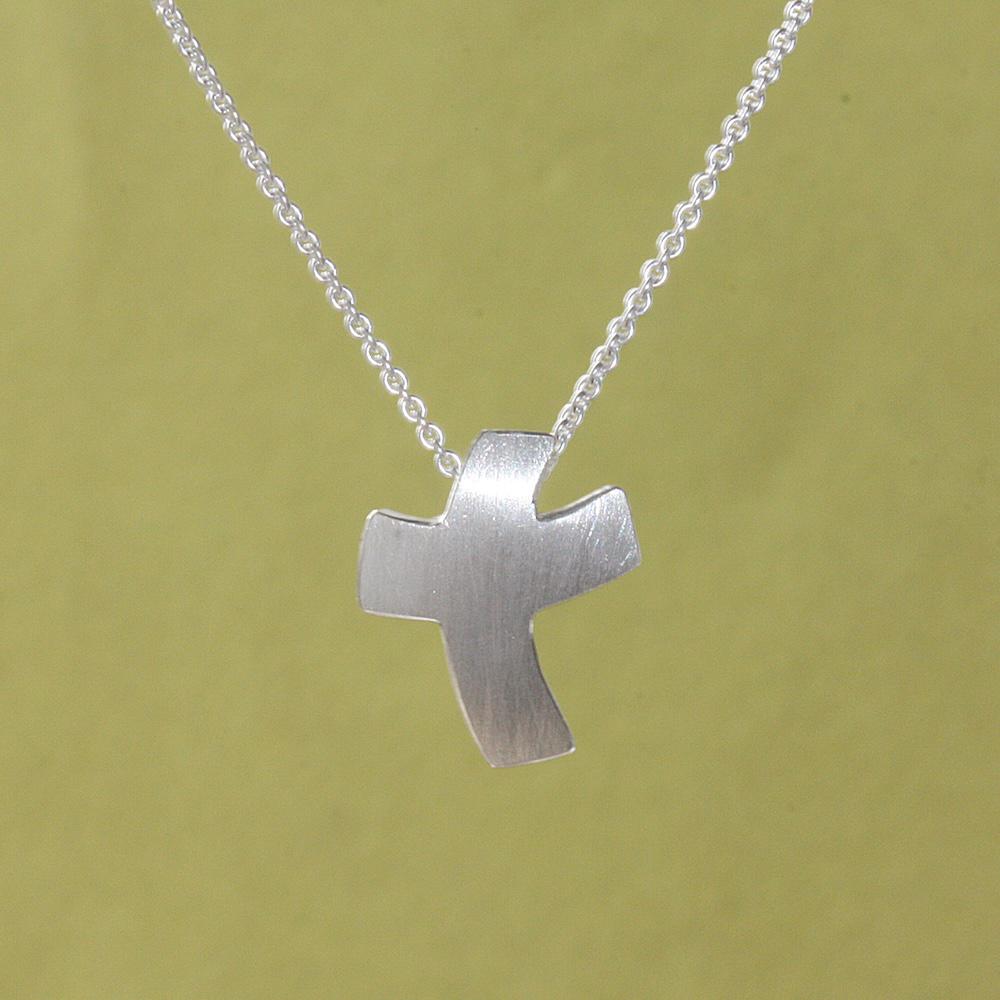 Kreuzanhänger 1, 5cm Zur Kommunion, 925Silber | Ohne Kette von Schmuckbrise