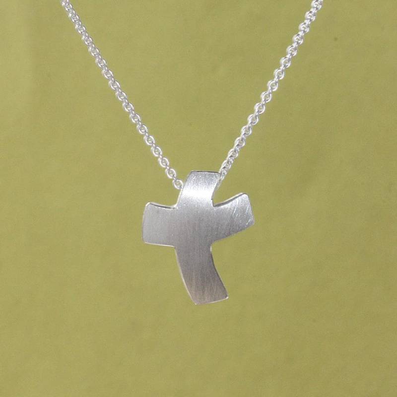 Kreuzanhänger 1, 5cm Zur Kommunion, 925Silber | Ohne Kette von Schmuckbrise
