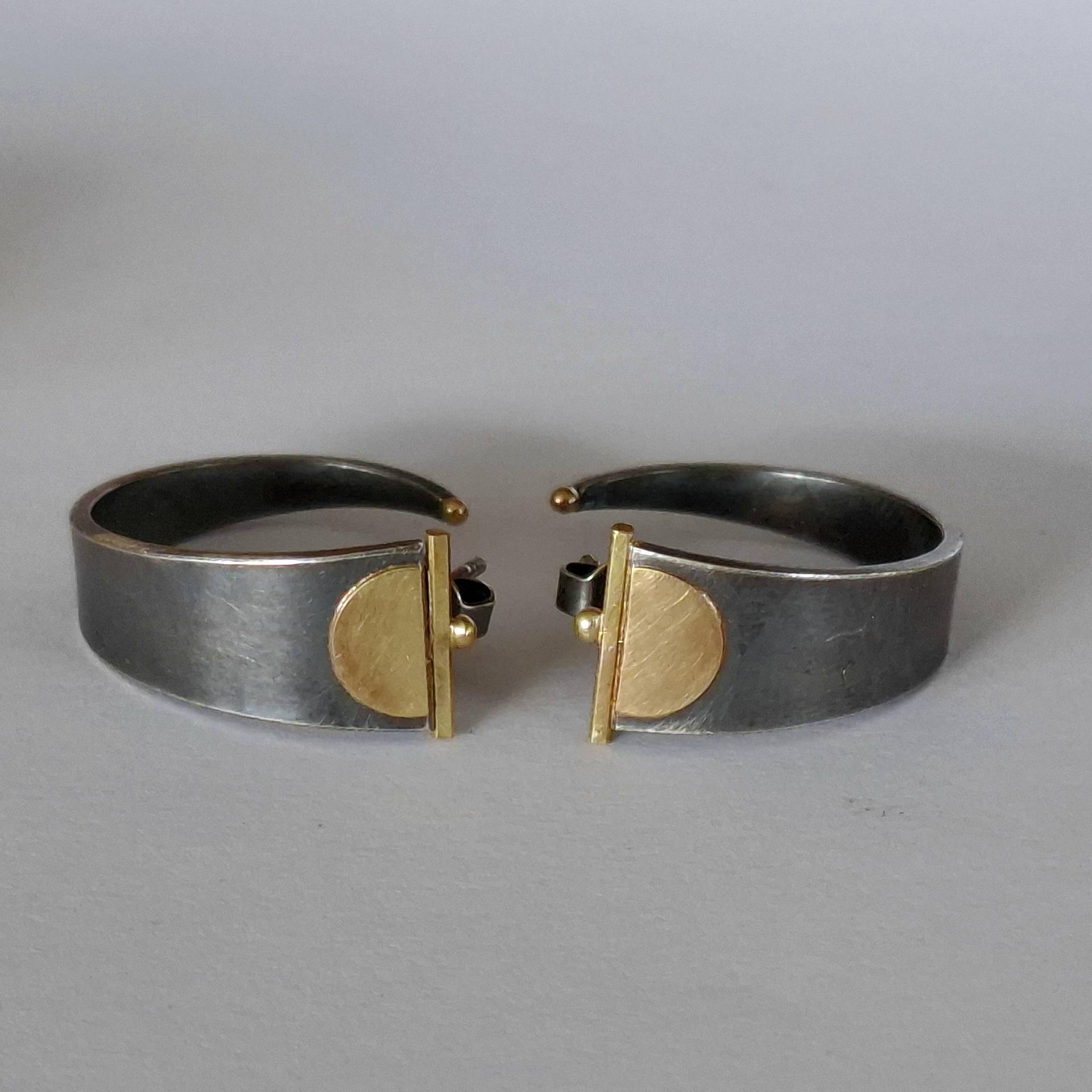 Creolen Ohrsteckerpaar in 925 Silber Von Frank Schwope, Spirale, Creole, Silber, Ohrringe, Schmuckunikate, Schmuck, Unikatschmuck, Unikat von SchmuckdesignSchwope