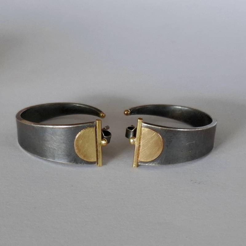 Creolen Ohrsteckerpaar in 925 Silber Von Frank Schwope, Spirale, Creole, Silber, Ohrringe, Schmuckunikate, Schmuck, Unikatschmuck, Unikat von SchmuckdesignSchwope