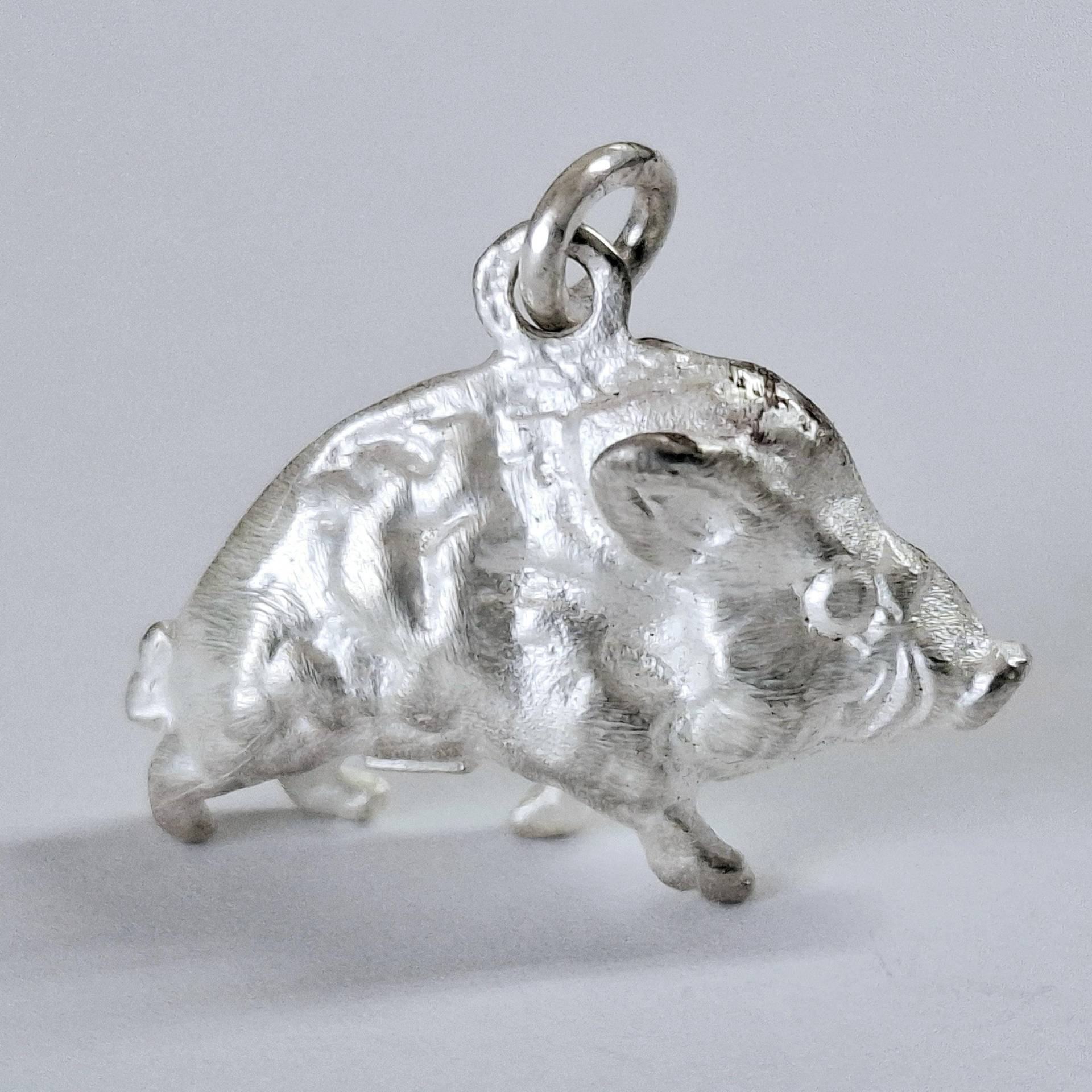 Wildschweinanhänger in Massiv Silber Von Frank Schwope, Tier, Goldschmiedearbeit, Schmuck, Jagdschmuck, Schmuckunikate, Jäger von SchmuckdesignSchwope