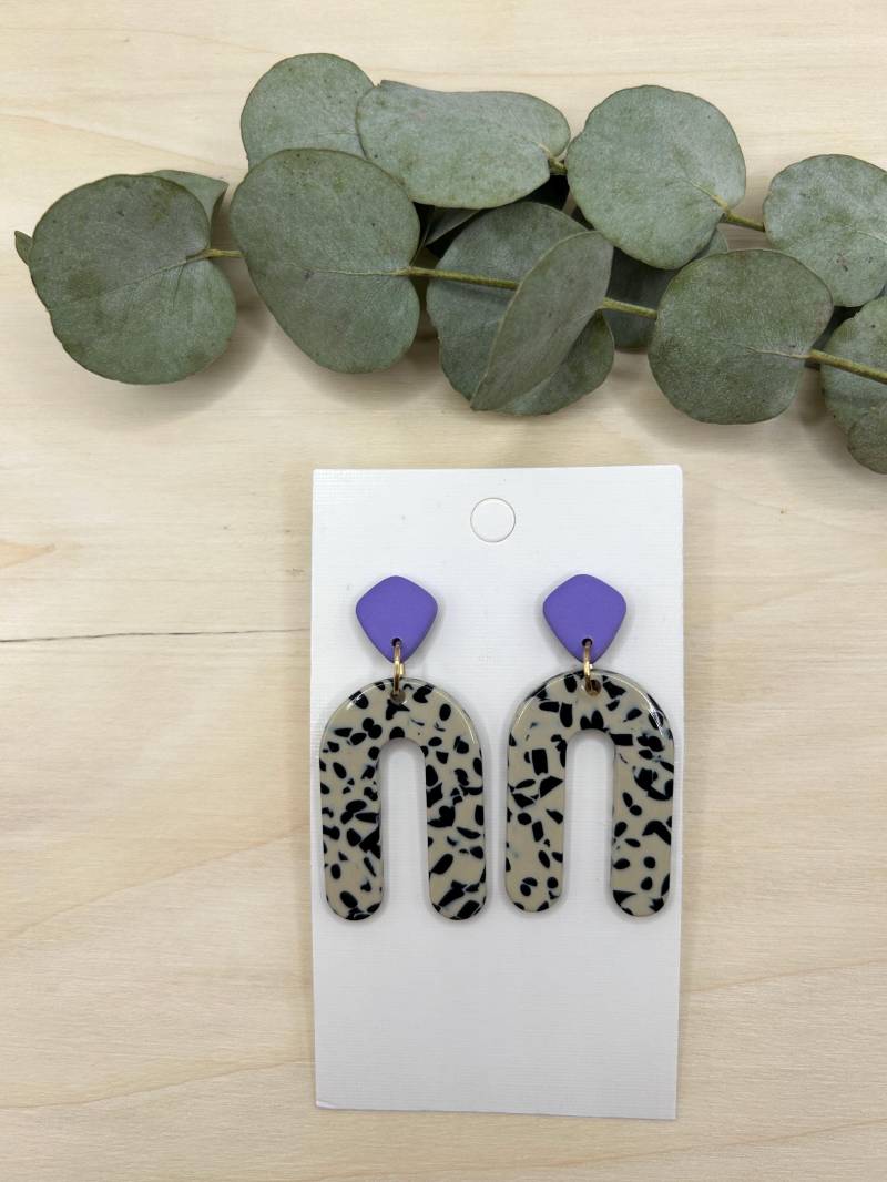 Ohrstecker "Purpleu", Fimo | Polymer Clay | Roségold, Gold, Silber Ohrstecker "Purpleu", Fimo | Polymer Clay | Roségold, Gold, Silber von SchmuckeStueckeOS