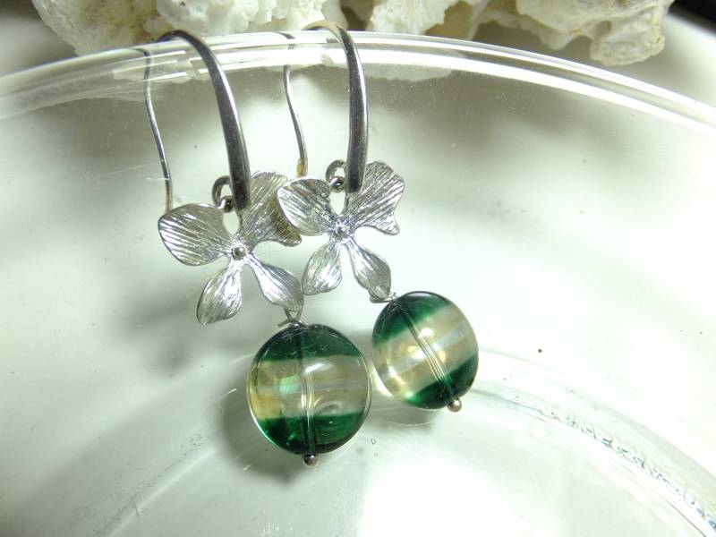 Edle Fluorit - Ohringe von Schmuckenergien