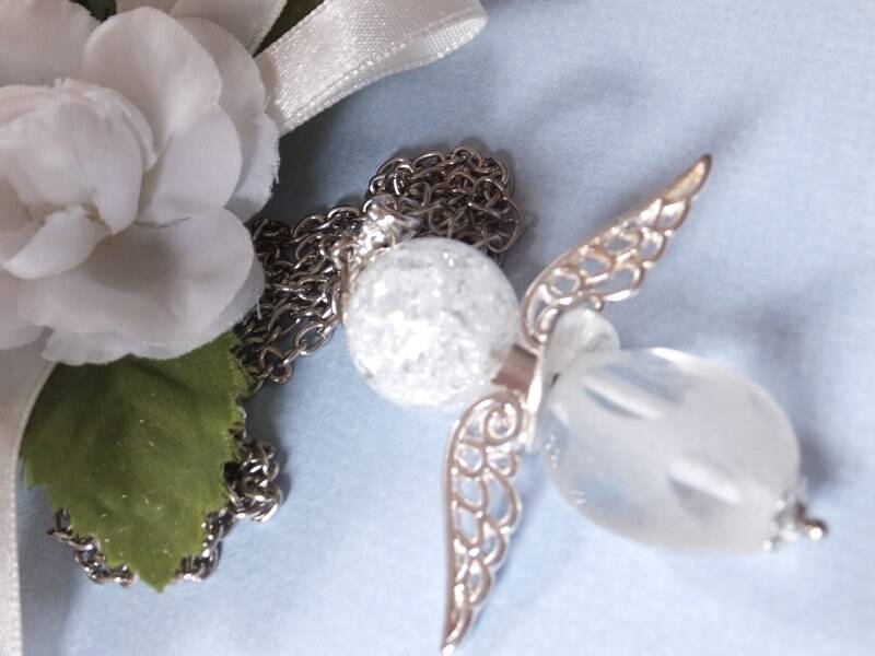 xxl -Engel, Bergkristalle Lange Silber Kette von Schmuckenergien