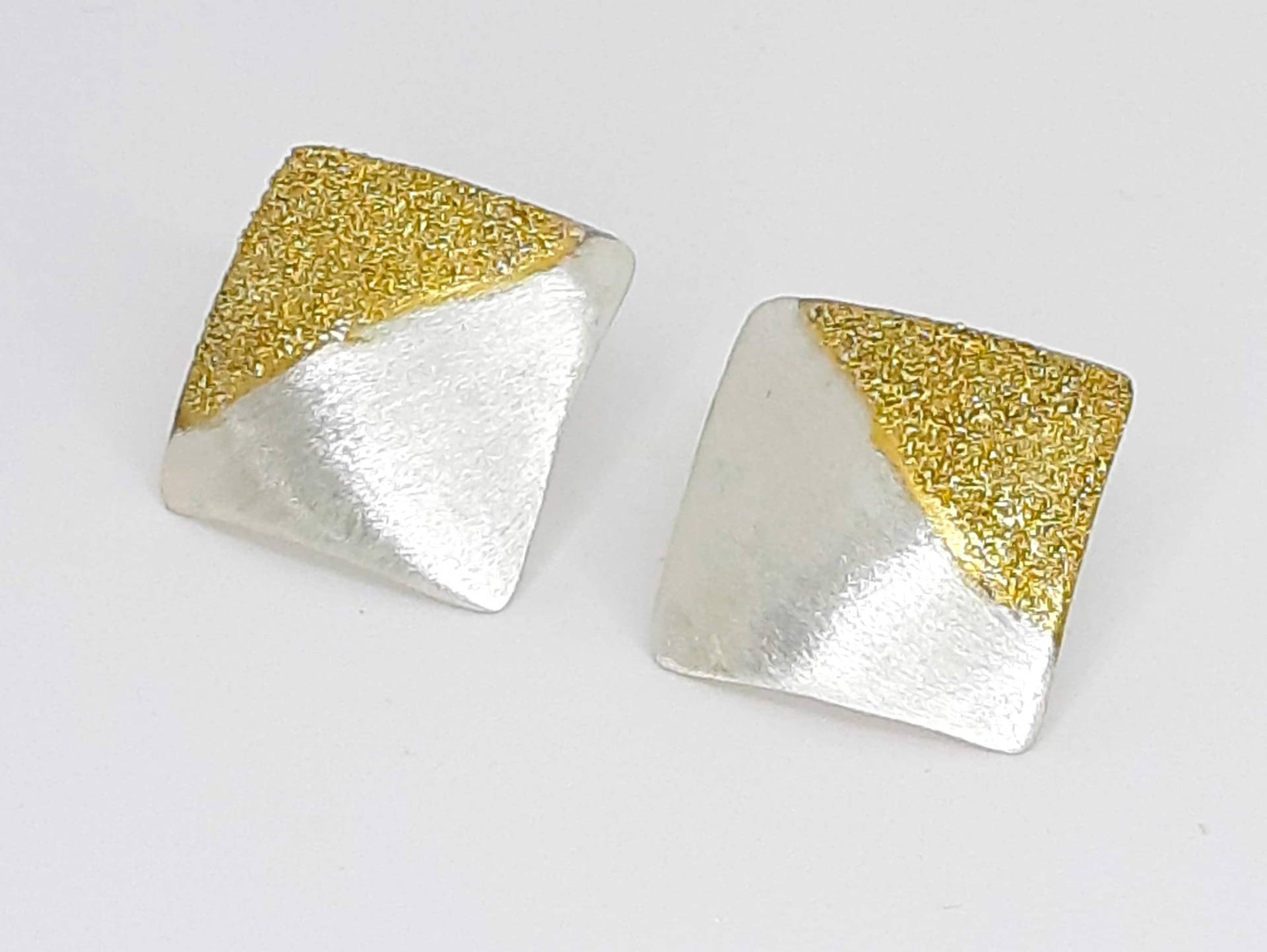 Ohrstecker Silber Mit Gold von SchmuckesAusMetall