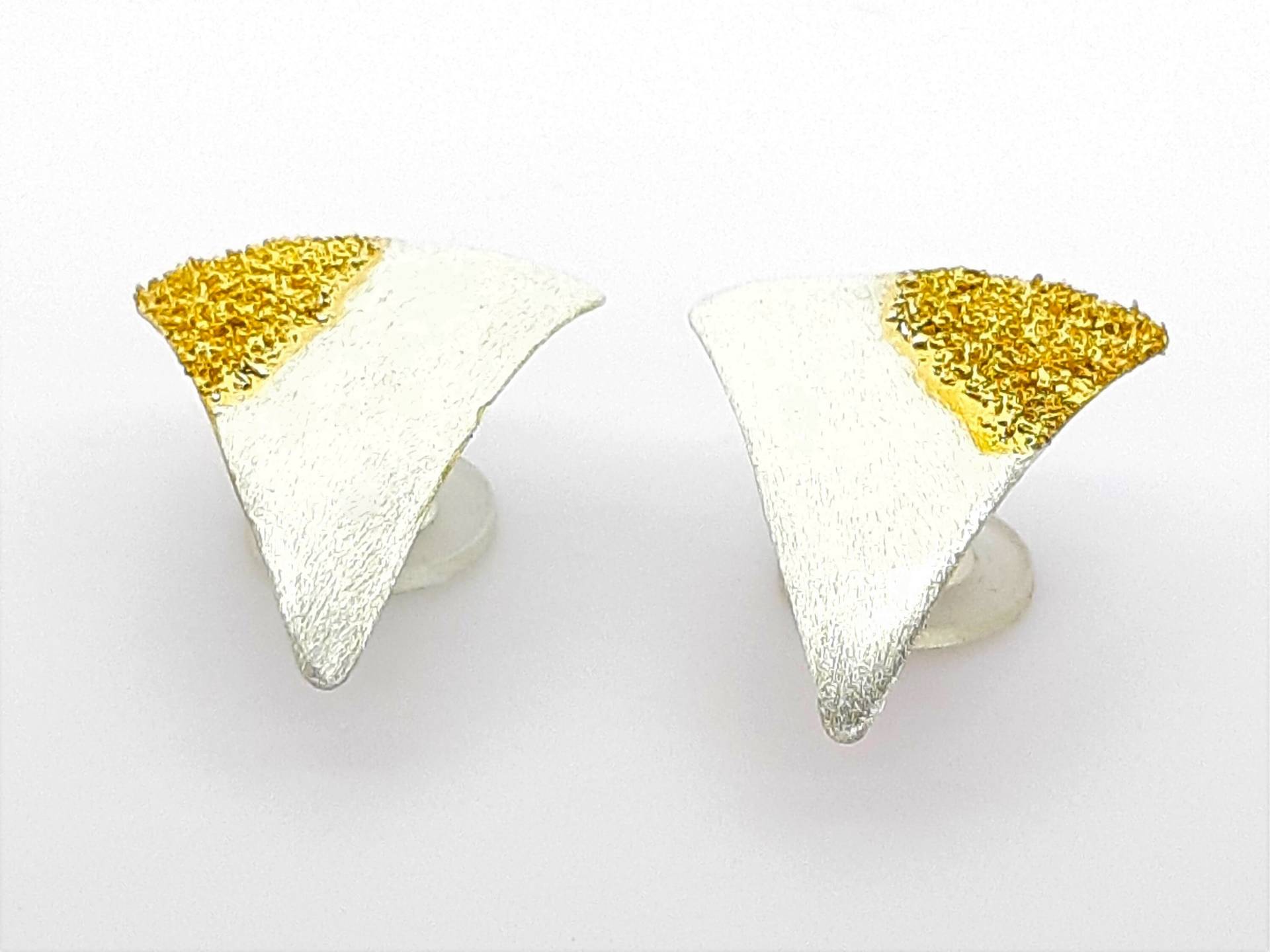 Ohrstecker Silber Mit Gold von SchmuckesAusMetall