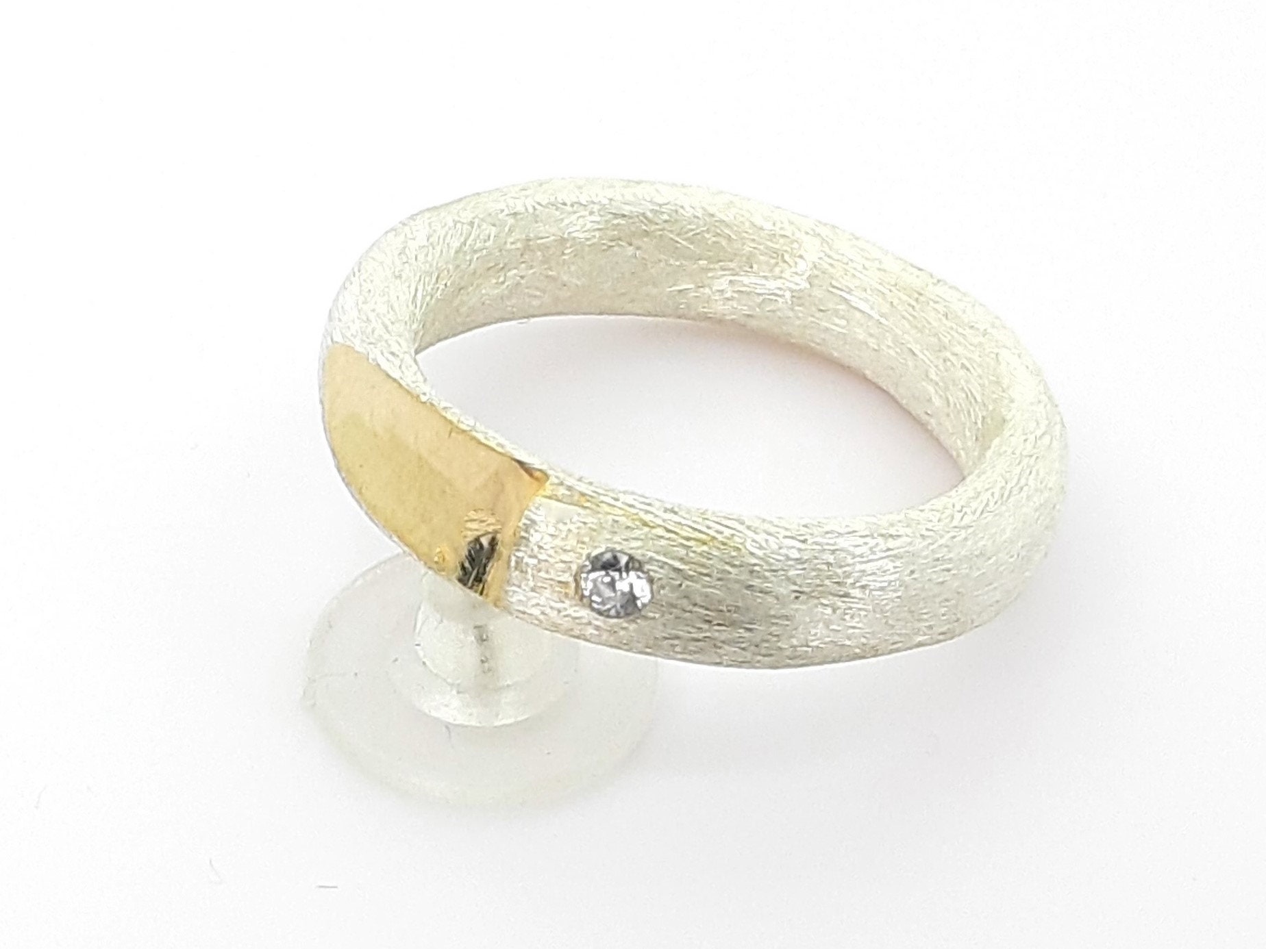 Ring Silber Mit Feinvergoldung von SchmuckesAusMetall