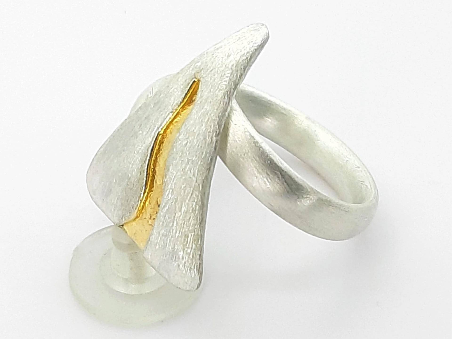 Ring Silber Mit Gold Verstellbar von SchmuckesAusMetall