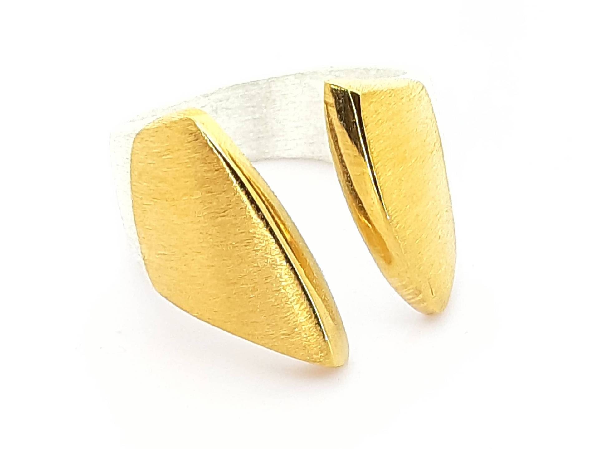 Silberring 935 Mit Goldveredelung - Unisex von SchmuckesAusMetall