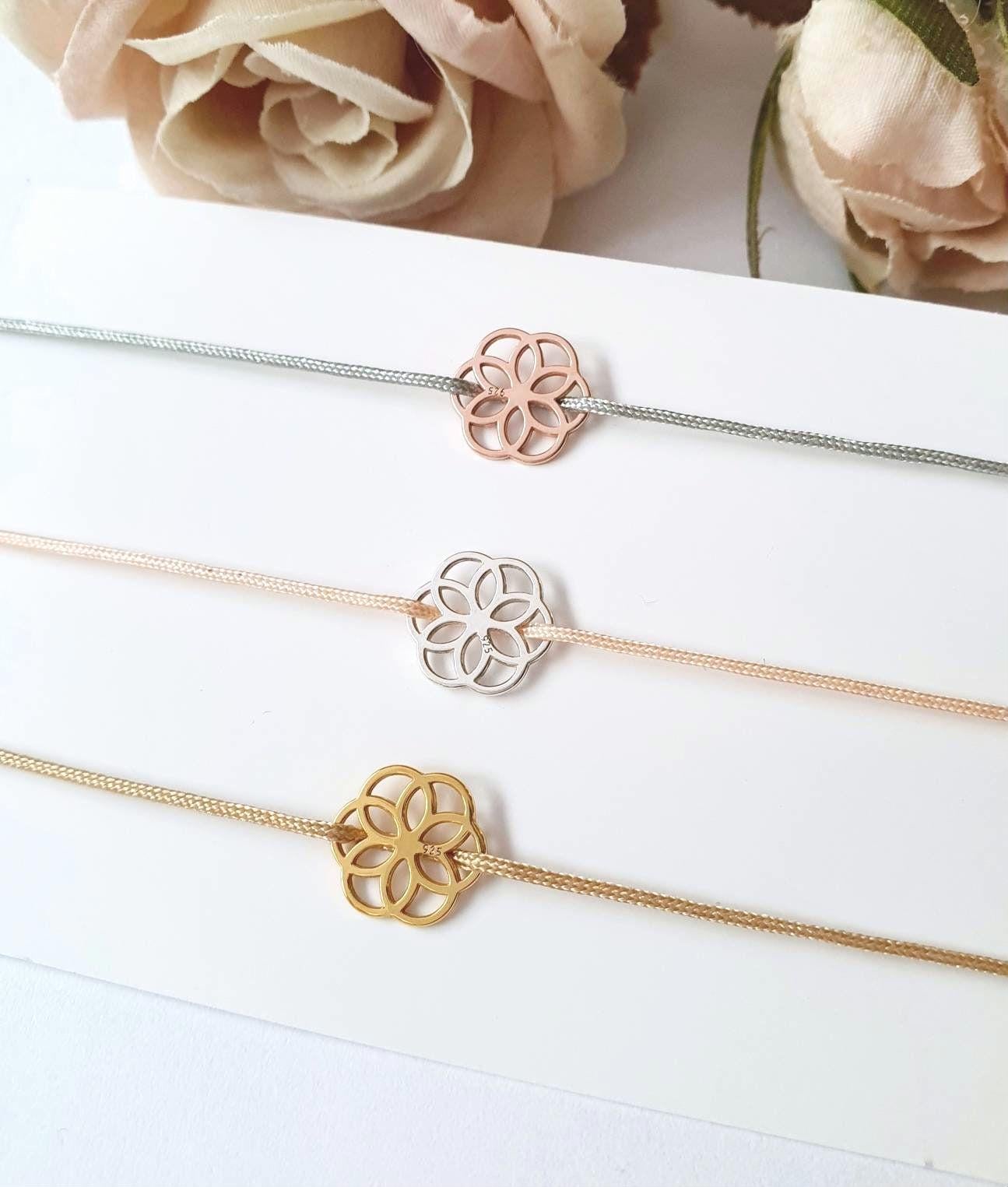 925 Sterling Silber Armband " Blume Des Lebens Zur Wahl/Freundschaftsarmband Flower Of Life Lebensblume Filigran Zart 925 Sterling Silber Armband " Blume Des Lebens Zur Wahl/Freundschaftsarmband Flower Of Life Lebensblume Filigran Zart von SchmuckesGretchen