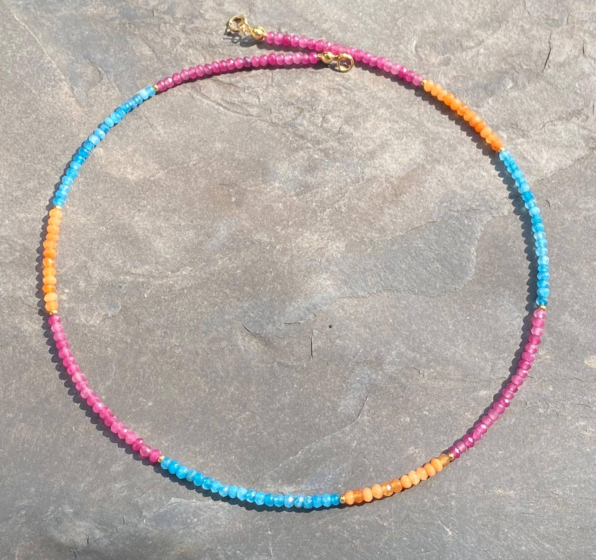 Achatkette Bunt Achatkette Bunt von SchmuckesausDraht