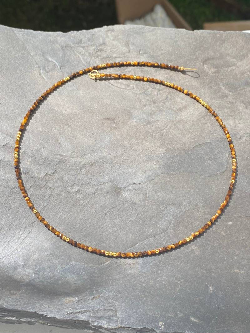 Collier Tigerauge von SchmuckesausDraht