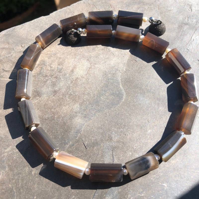 Halskette „Mocca & Latte Macciato" von SchmuckesausDraht