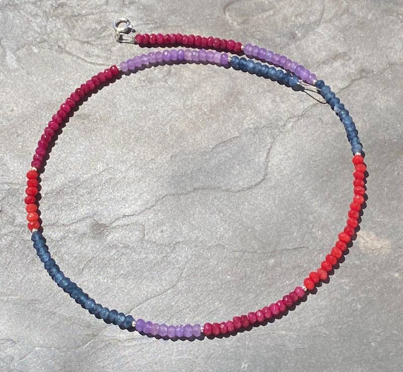 Kette Achat Farbmix Kette Achat Farbmix von SchmuckesausDraht