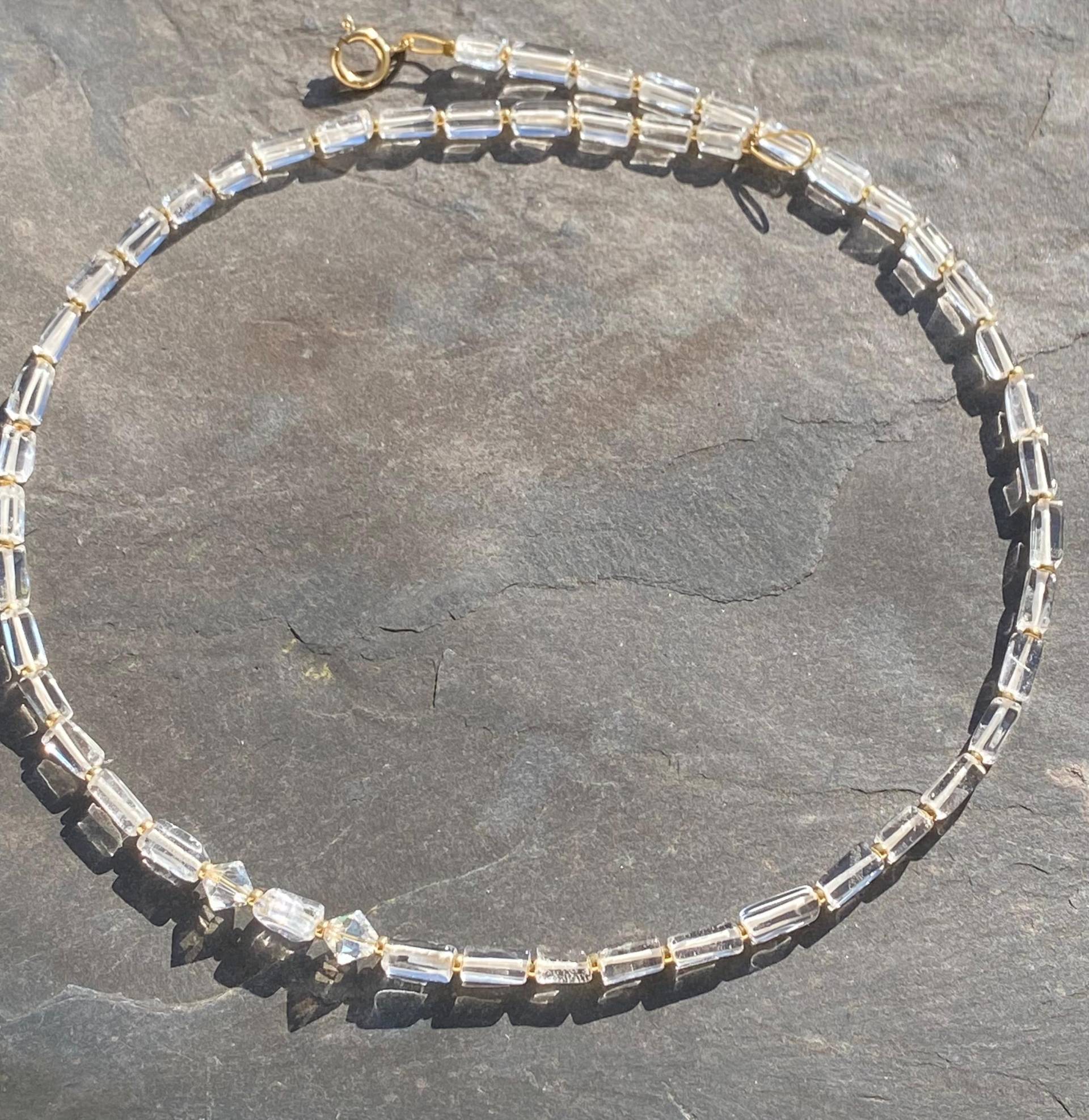 Kette Bergkristall von SchmuckesausDraht