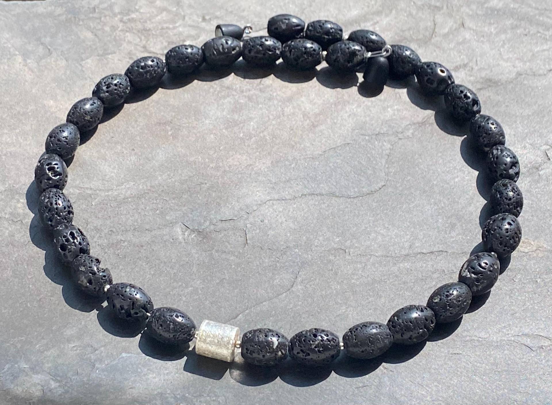 Kette Lava Mit Silberwalze Kette Lava Mit Silberwalze von SchmuckesausDraht