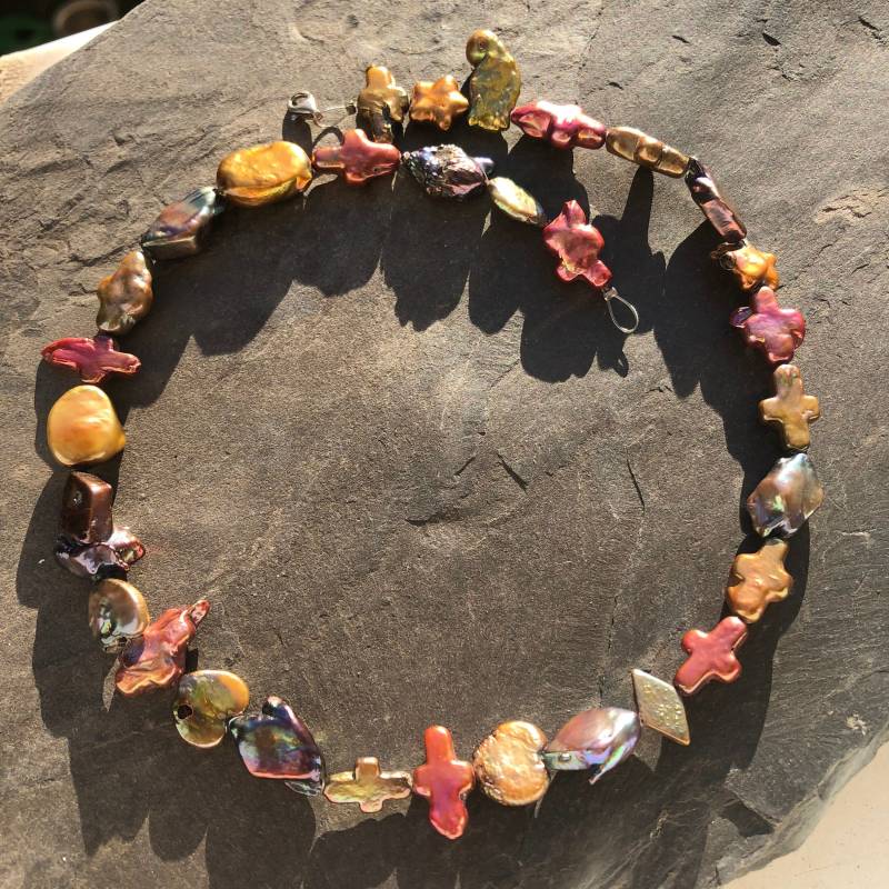 Kette Perlenmix von SchmuckesausDraht