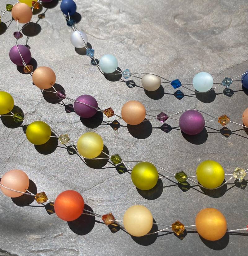 Kette Polarisperlen Und Swarovski Kette Polarisperlen Und Swarovski von SchmuckesausDraht