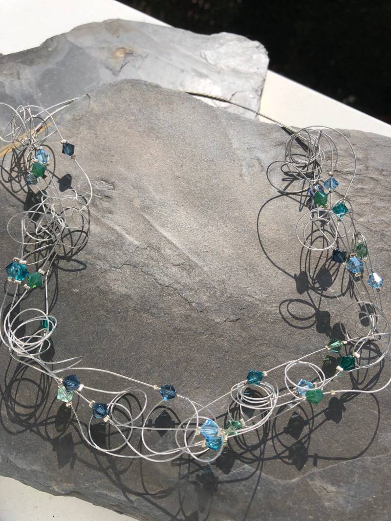 Kette Svarowski-Kristalle von SchmuckesausDraht