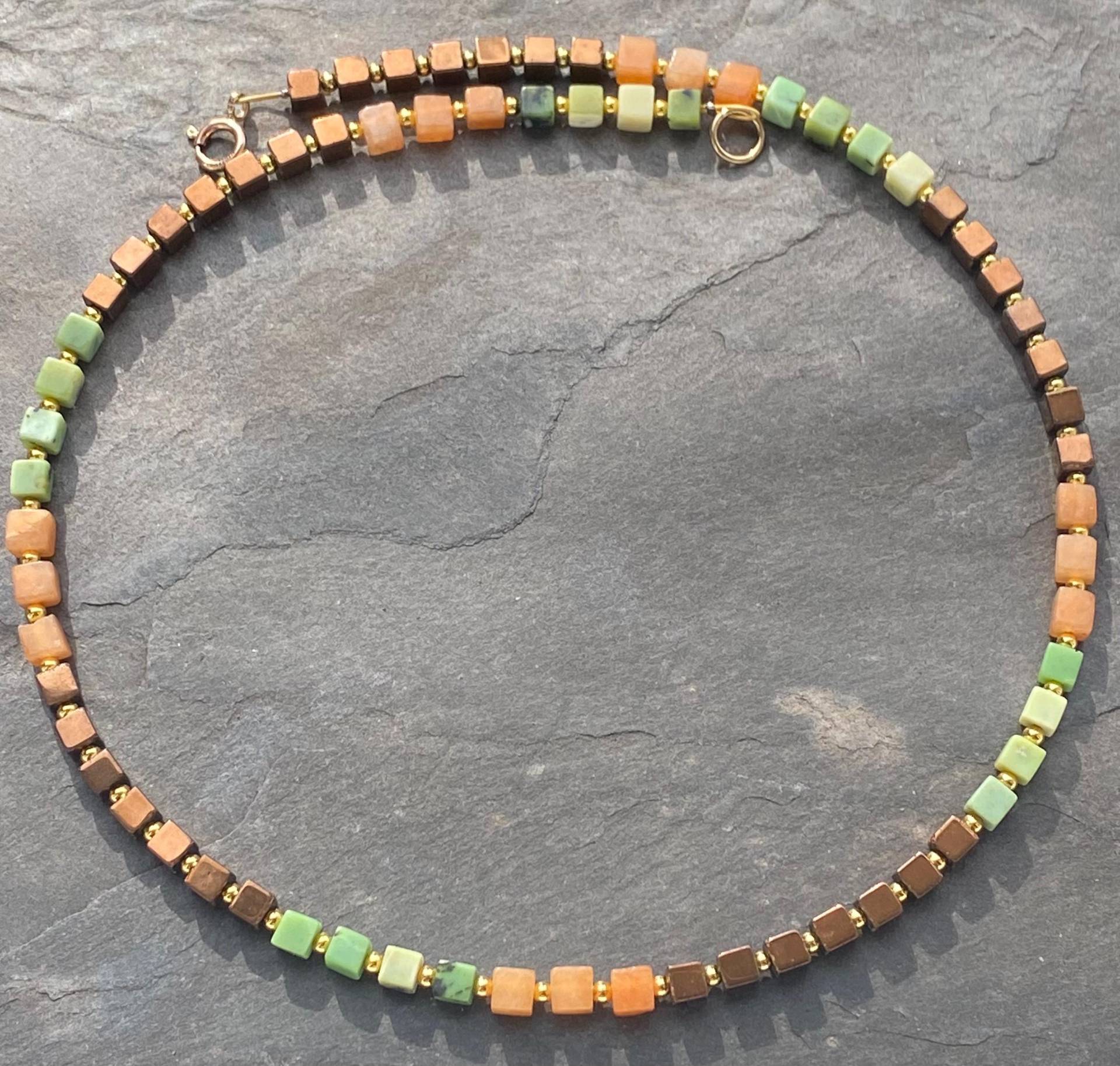 Kette Würfel Mix von SchmuckesausDraht