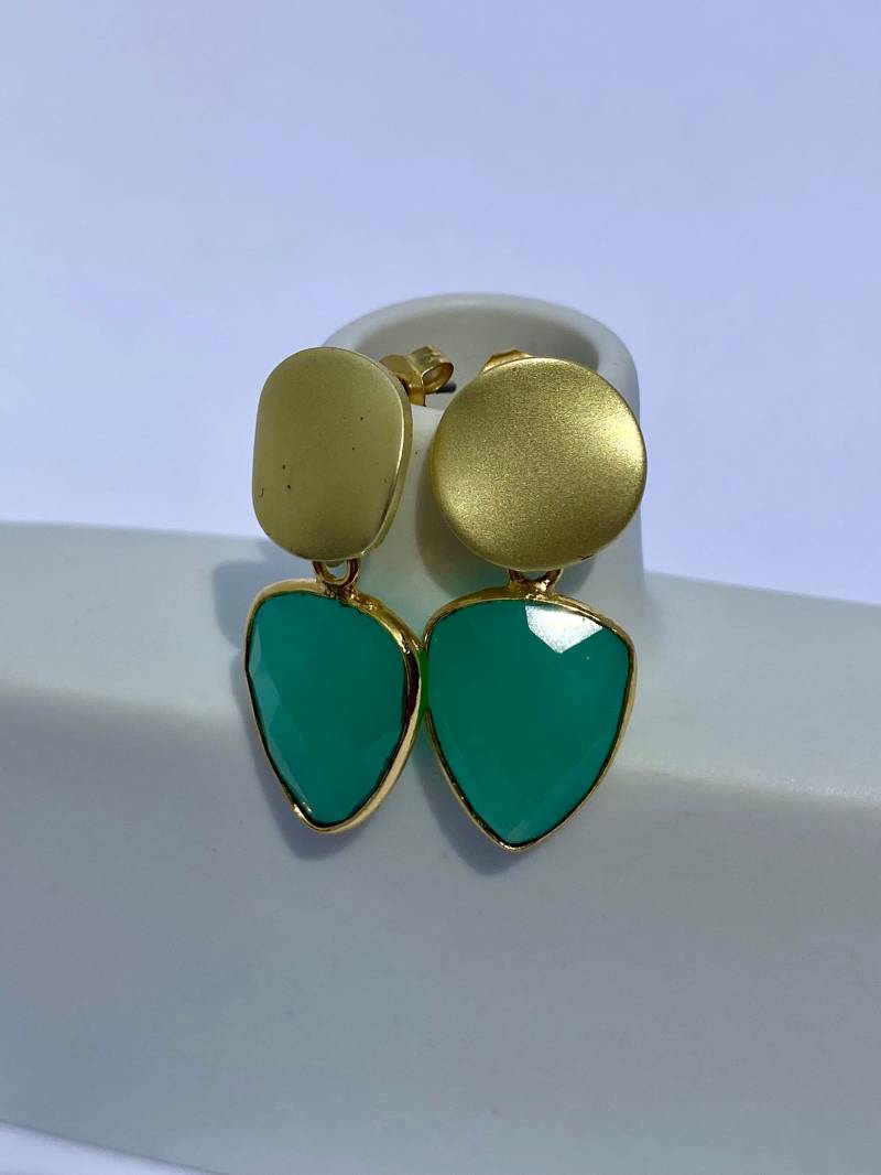 Ohrringe Mit Chalcedon Ohrringe Mit Chalcedon von SchmuckesausDraht