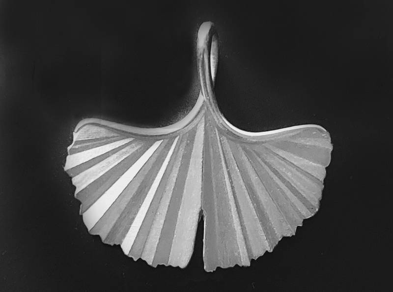 Ginkgoblatt Kettenanhänger Aus 925 Silber von Schmuckiane