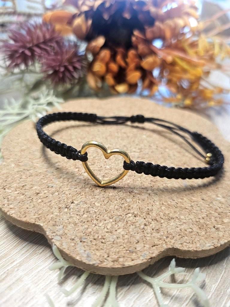 Makramee Armband | Herz Gold Handgeknüpft Makramee Armband | Herz Gold Handgeknüpft von Schmuckkistal