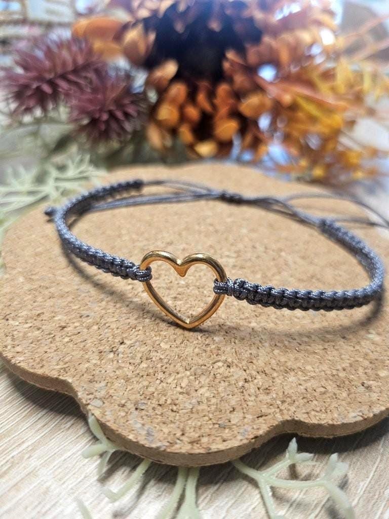 Makramee Armband | Herz Rosegold Handgeknüpft Makramee Armband | Herz Rosegold Handgeknüpft von Schmuckkistal