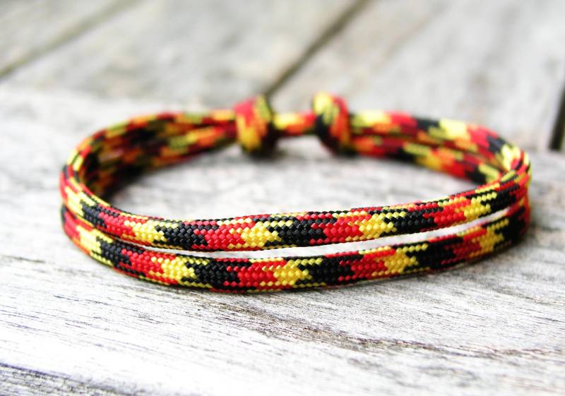 Armband, Deutschland Fan, Schwarz, Rot, Gold von Schmuckkistl