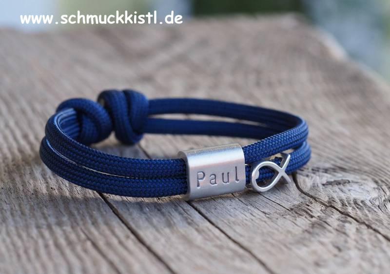 Armband Kommunion Junge, Geschenk Patenonkel von Schmuckkistl