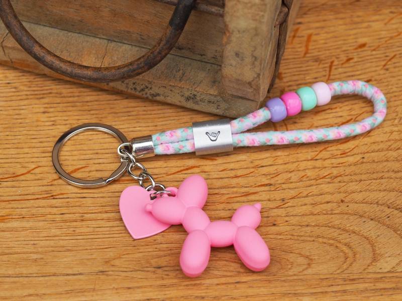 Ballonhund, Schlüsselanhänger, Taschenanhänger, Bagcharms von Schmuckkistl