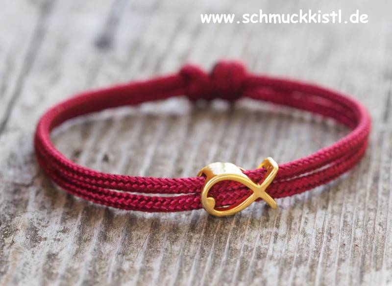 Geschenk Mädchen Kommunion, Konfirmation, Fisch Goldfarben von Schmuckkistl