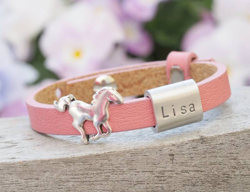 Lederarmband, Pferdeanhänger, Geschenk Für Die Schultüte von Schmuckkistl