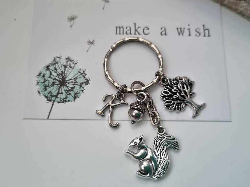 Eichhörnchen Schlüsselanhänger Personalisiert/Geschenk Für Frauen Freundin Geschenkset von Schmuckmariechen