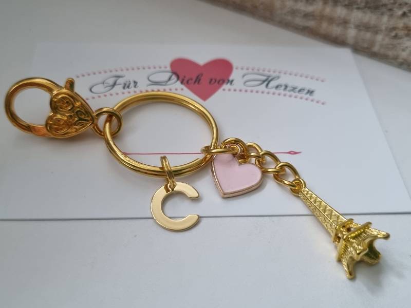 Eiffelturm Schlüsselanhänger Personalisierbar/Frankreich Geschenk Für Frauen Freundin Geschenkset von Schmuckmariechen