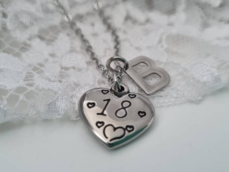 18. Geburtstag Kette Personalisiert Edelstahl/Geschenk Für Frauen Freundin Geschenkset von Schmuckmariechen